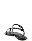 RENE CAOVILLA Black Satin Slides