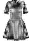 Alexander McQueen Bicolor Viscose Short Dress