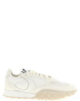 Marine Serre White Calfskin Athletic Sneakers