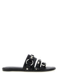 Balenciaga Black Lamb Leather Slides