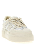 Fendi Beige Calfskin Platform Sneakers