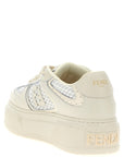 Fendi Beige Calfskin Platform Sneakers