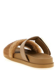 Fendi Brown Leather Slides