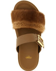 Fendi Brown Leather Slides