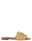 Dolce & Gabbana Brown Raffia Slides