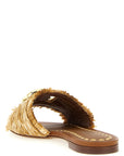 Dolce & Gabbana Brown Raffia Slides