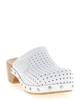 Balenciaga White Calfskin Clogs