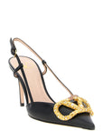 Valentino Garavani Black Calfskin High Heel Pumps