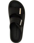 Alexander McQueen Black Rubber Slides