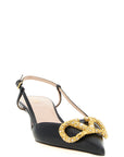 Valentino Garavani Black Calfskin Mid Heel Pumps