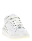 Versace White Calfskin Low Top Sneakers
