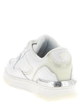 Versace White Calfskin Low Top Sneakers