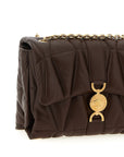 Versace Brown Lamb Leather Shoulder Bag