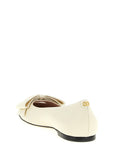 Valentino Garavani White Leather Ballet Flats