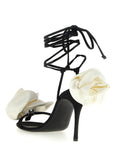 Magda Butrym Bicolor Viscose Stiletto Heel Sandals
