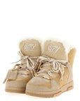 Off-White Beige Calfskin Ankle Boots