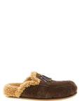 RENE CAOVILLA Brown Calfskin Slides