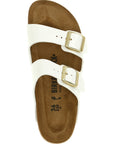 Birkenstock White Artificial Leather Slides