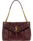 Saint Laurent Bordeaux Calfskin Shoulder Bag
