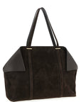 Ferragamo Brown Goatskin Shoulder Bag