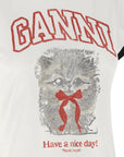 Ganni White Organic Cotton T-Shirt