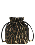 Ganni Brown Polyester Clutch Bag