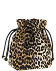 Ganni Brown Recycled Polyamide Clutch Bag
