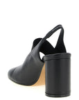 MM6 Maison Margiela Black Lamb Leather Mid Heel Pumps