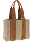 Chloé Brown Linen Tote Bag