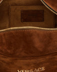 Versace Brown Calfskin Shoulder Bag
