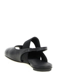 MM6 Maison Margiela Black Lamb Leather Flat Sandals