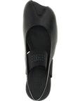 MM6 Maison Margiela Black Lamb Leather Flat Sandals