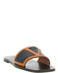 Valentino Garavani Brown Lamb Leather Slides