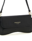 Twinset Black Leather Shoulder Bag