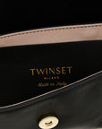 Twinset Black Leather Shoulder Bag