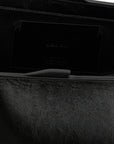 The Attico Black Calfskin Clutch Bag