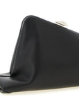 The Attico Black Calfskin Clutch Bag