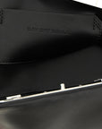 The Attico Black Calfskin Clutch Bag