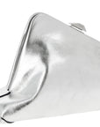 The Attico Silver Calfskin Clutch Bag