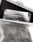 The Attico Silver Calfskin Clutch Bag