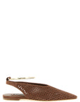 Jil Sander Brown Goatskin Ballet Flats