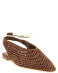 Jil Sander Brown Goatskin Ballet Flats