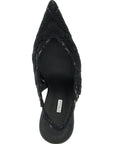 LE SILLA Black Cotton High Heel Pumps