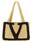 Valentino Garavani Beige Viscose Tote Bag