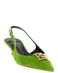 Elisabetta Franchi Bicolor Leather Mid Heel Pumps