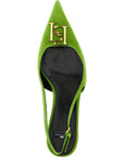 Elisabetta Franchi Bicolor Leather Mid Heel Pumps