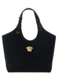 Versace Black Cotton Tote Bag