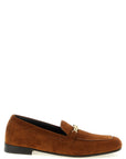 Versace Brown Calfskin Slip-On Loafers