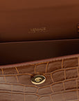 Versace Brown Calfskin Handbag