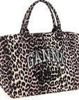 Ganni Multicolor Recycled Cotton Tote Bag